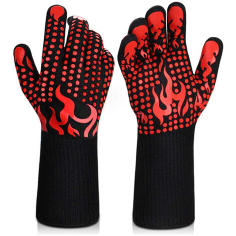 Hitzebeständige Grillhandschuhe bis 1472℉, rutschfestes Silikon