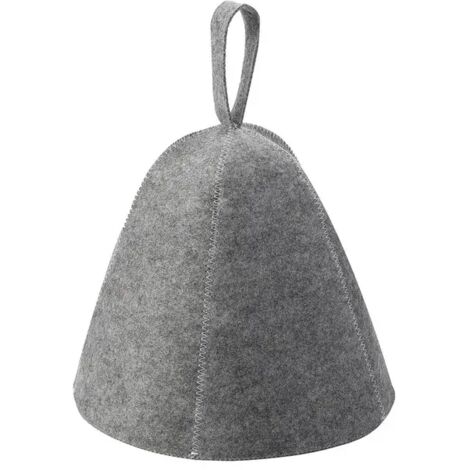 Hitzebeständige Saunahaube aus dickem Wollfilz, Duschhaube, Haarturban, schnelltrocknende Handtuchhaube, Sauna-Badezimmeraccessoires, Grau