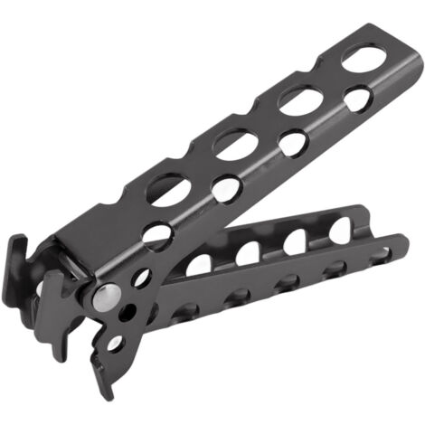 Hitzebeständige Zange aus Aluminiumlegierung für Fondueschüsseln, tragbare Küchenzange für Camping, grau