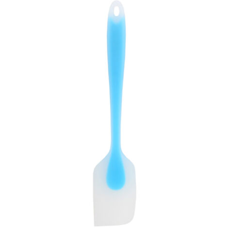 Hitzebeständiger blauer Silikonspatel, vielseitiges Küchenutensil zum Backen und Kochen, integriertes, durchscheinendes Design