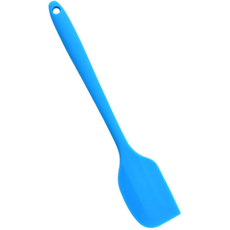 Hitzebeständiger, lebensmittelechter Silikonspatel, antihaftbeschichtetes Küchenutensil zum Backen und für Konditorei, Blau