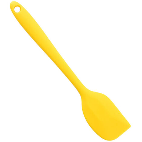 Hitzebeständiger, lebensmittelechter Silikonspatel zum Backen und für Konditorei, antihaftbeschichtetes Küchenutensil, gelb