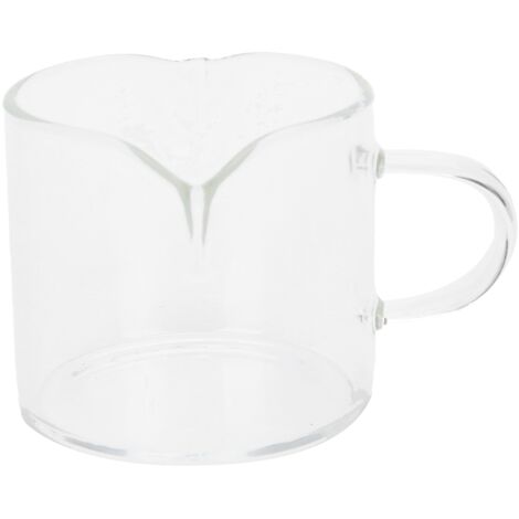 Hitzebeständiger Messbecher für Milch und Kaffee, doppelseitiger Messbecher, Küchenutensil