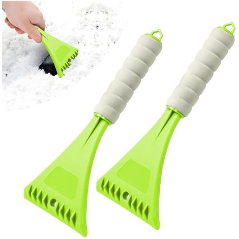 Hiver Vitre de Voiture Pelle à Neige, Grattoir à Glace avec Poignée Douce Antidérapante, Gratte-Givre Racloir en Plastique, Pelle À Neige Voiture, Pare Brise Outil d'hiver(Vert)