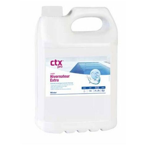 Hivernage piscine extra 5 L – Algicide, fongicide, bactéricide et anti-calcaire – Préserve la qualité de l'eau en hiver – CTX