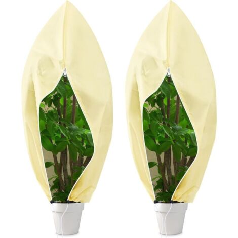Hivernage Plante, 2 PCS Plantes Housse D'hivernage Housse de Protection, Sac de Protection pour Plantes, Housse de Protection pour Plantes， Housse d'hivernage pour Plantes en Pot(120 x 180cm)