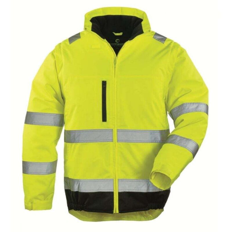 Blouson haute visibilité 2 en 1 manches amovibles Coverguard Veste 2 en 1 haute visibilité avec manches amovibles