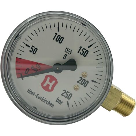 MM_UNVERIFIED_BRAND HIWI Co2 Manometer für Druckminderer 250 bar