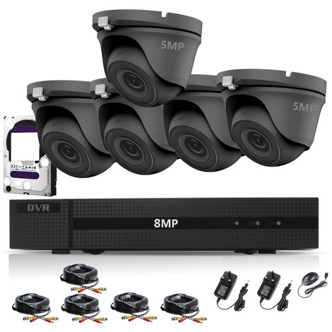 main image of "HIZONE PRO 8MP CCTV KIT SECURITY SYSTEM 4K DVR 8CH+& 5X5MP FULL HD METAL HOUSING WATERPROOF IN/OUTDOOR DOME CAMERAS 20M NIGHTVISION P2P MOTION DETECTION EMAIL ALERT REMOTE VIEW- different size HDD available"