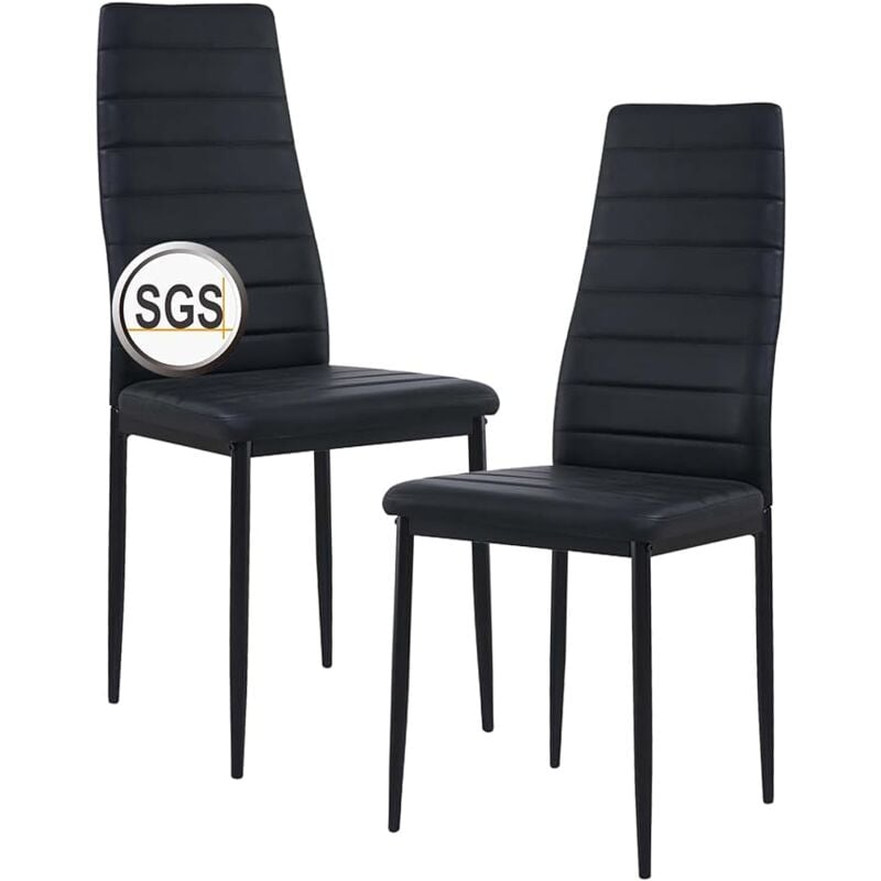 H.j Wedoo - Lot de 2 chaises de salle à manger avec accoudoirs, pieds en métal, chaise de cuisine, assise rembourrée et confortable, pour salle à