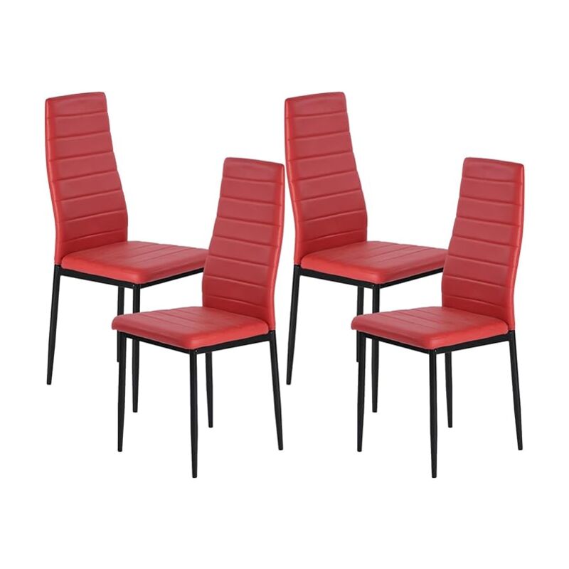 H.j Wedoo - Lot de 4 chaises de salle à manger avec accoudoirs, pieds en métal, chaise moderne, siège rembourré, confortable, pour salle à manger,