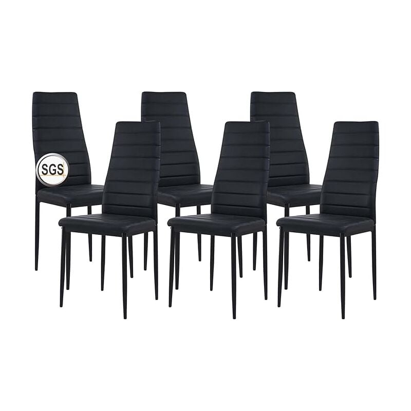 H.j Wedoo - Lot de 6 chaises de salle à manger avec accoudoirs, pieds en métal, chaise moderne, siège rembourré, confortable, pour salle à manger,
