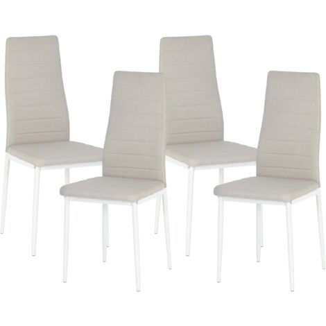 H.J WeDoo Lot de 4 chaises de salle à manger rembourrées avec dossier, pieds en métal stables et modernes, capacité de poids 120 kg, 38 x 51 x 99 cm