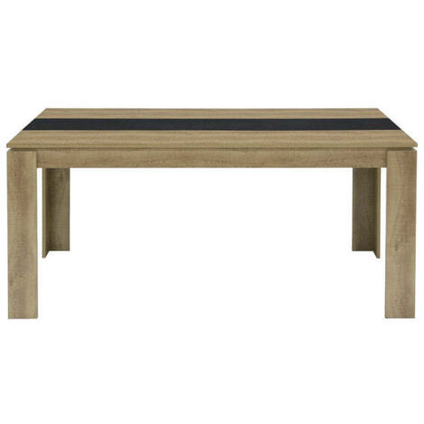 H.J WeDoo Table de salle à manger avec 160 × 80 × 75 cm - Noir