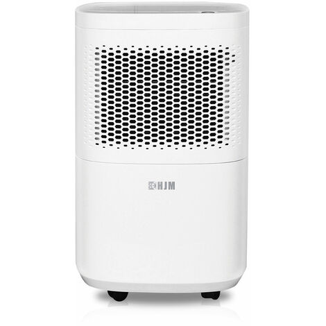 Hjm Deshumidificador DHM12L, Capacidad 12L/día, Superficie 20-25 m2, Silencioso, Depósito 2,2L, Filtro de Aire, Blanco, 210W
