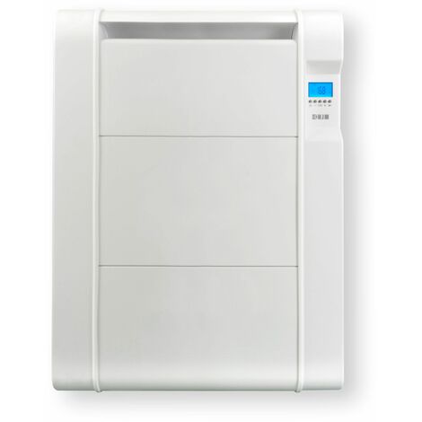 HJM Emisor Térmico Bajo Consumo AMD 500, Calor Rápido, Programación 24/7, Funciones de Ahorro, Turbo Programable, 500W, Blanco