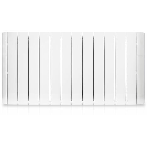 HJM Emisor Térmico de Fluido Bajo Consumo LAGAN 2000, Programación 24/7, Funciones Ahorro, Turbo Programable, 2000W, Blanco
