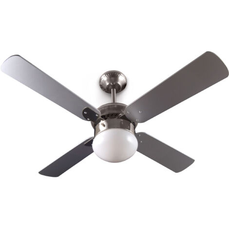 HJM Ventilador de Techo CF-42 con LUZ, 50 W, Función Reverse, con Tirador