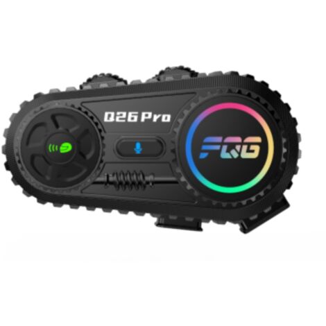 HK&HankeQ26Pro - Écouteurs pour casque de moto avec intercom Bluetooth, système de communication bidirectionnelle, autonomie en conversation de 18 heures, étanchéité IPX6.