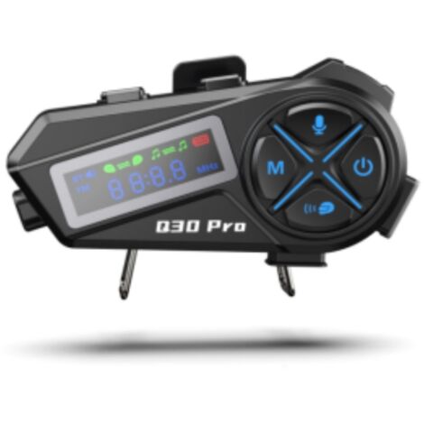 HK&HankeQ30Pro - Écouteurs pour casque de moto, talkie-walkie Bluetooth avec FM, écouteurs étanches HiFi stéréo.