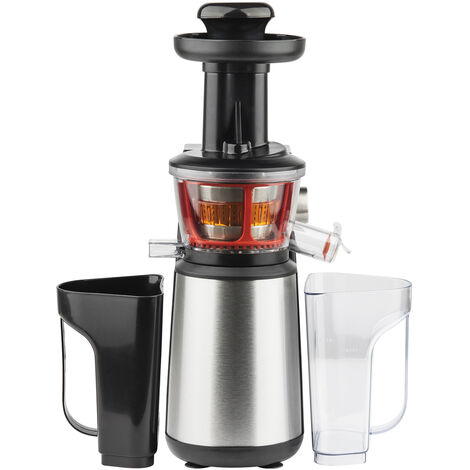 HKoenig Licuadora para Frutas y Verduras de Prensado en FrÃ­o, Extractor de Jugos, 1 Litro, 60 RPM, 400 W, Libre de BPA, Acero Inoxidable, Gris GSX12