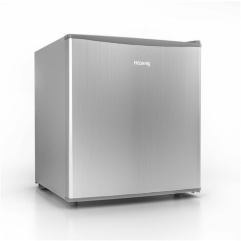 HKoenig Réfrigérateur statique 45L FGX490 à poser, couleur blanche, classe énergétique A+, petite taille compacte 51 cm, silencieux, bac à glaçons 4L, thermostat réglable, porte réversible