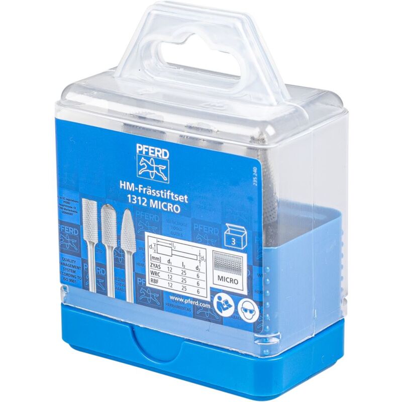 21901312 Set di frese Metallo temprato Lunghezza