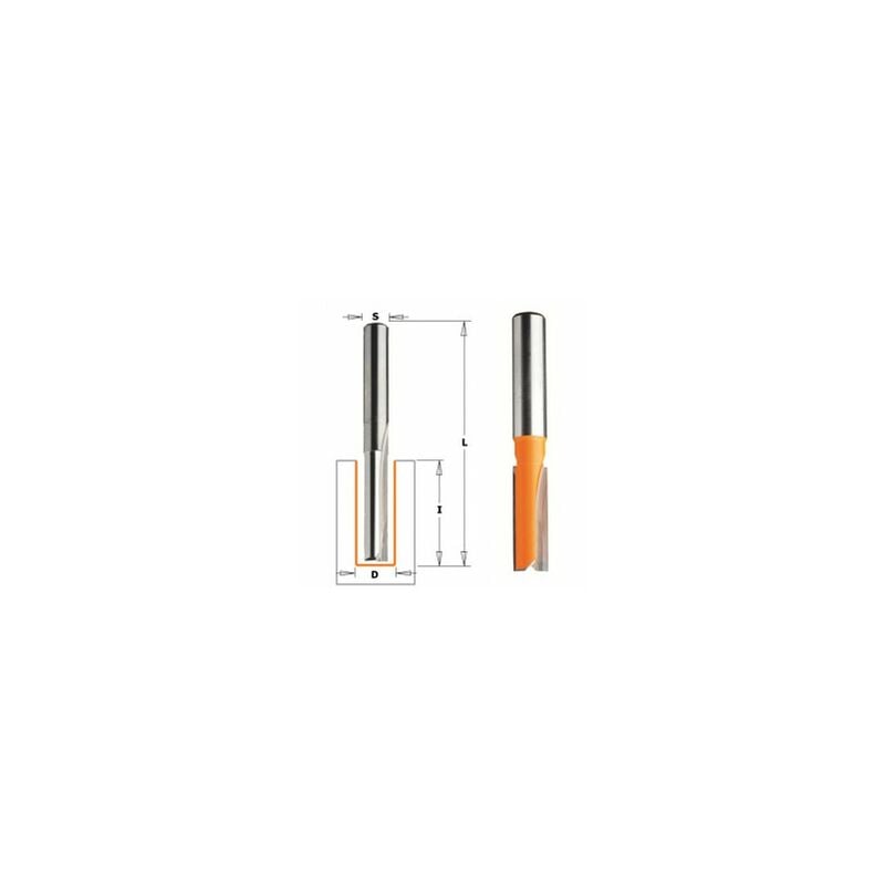 CMT - Fraise carbure droite 12mm longue - Queue 12mm