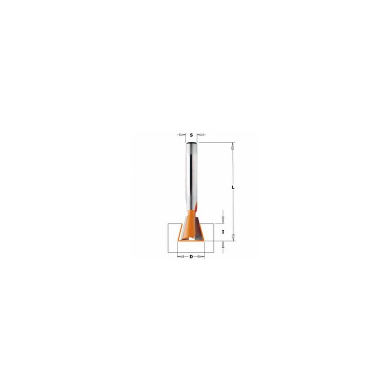 CMT - Fraise queue d'aronde 12,7x12,7mm - Queue 8mm
