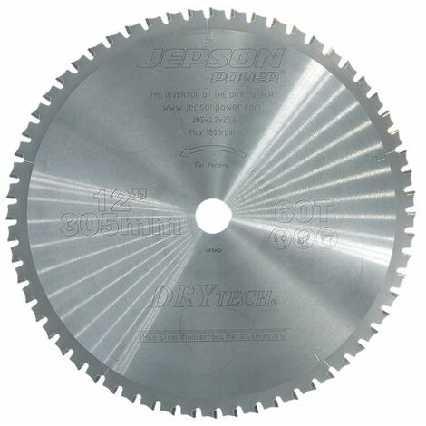 HM-Sägeblatt Drytech® Ø 305 mm / 60Z für Stahl, NE-Metalle und Verbundstoffe Jepson