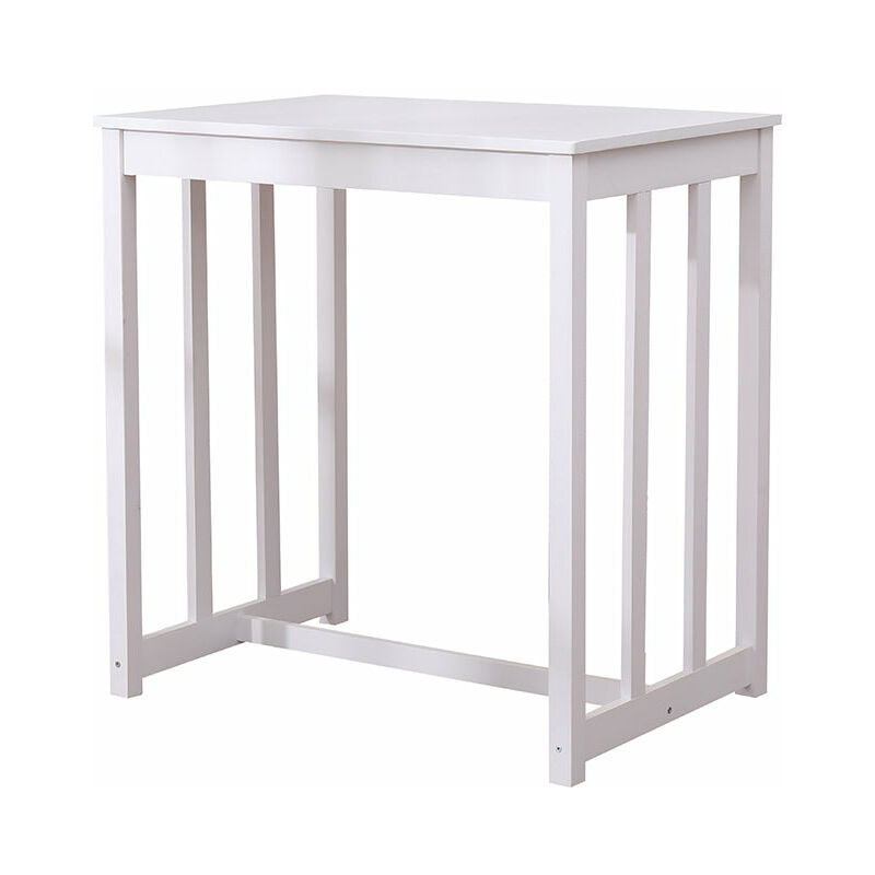 Dining Room Table,Solid Pine Wood Modern,White - Furniture Hmd