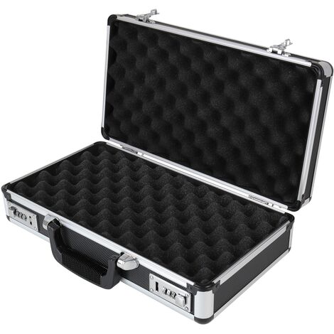 HMF 14403-02 Alu Transportkoffer mit Zahlenschloss, Universalkoffer, 42 x 26 x 12 cm