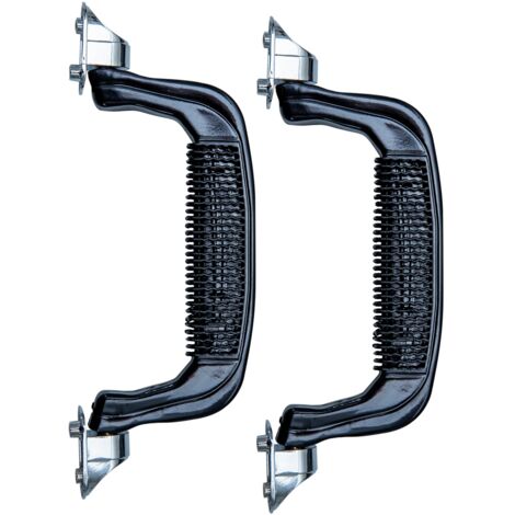 HMF 14972-02 Koffergriff 2er Set, 19 x 7 cm, schwarz