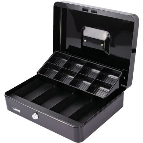 HMF 15130 Geldkassette Marktkassette, 30 x 24 x 9 cm schwarz