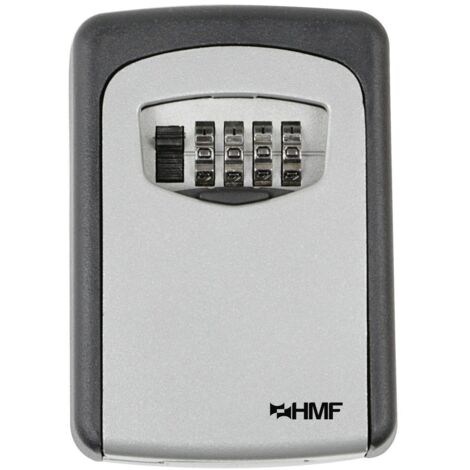 HMF 326-02 Schlüsseltresor Schlüsselbox ür außen mit 4-stelligem Zahlencode, Grau