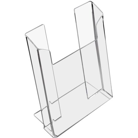 HMF 46961 Prospektständer, Prospekthalter DIN A5 Acryl, 16 x 19,5 x 9 cm