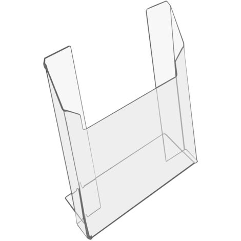 HMF 46962 Prospektständer, Prospekthalter DIN A4 Acryl, 22 x 29,5 x 11 cm