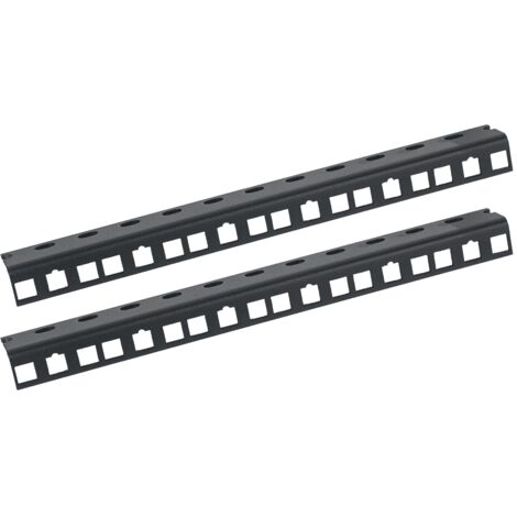 HMF 66806-02 Rackschiene für Serverschrank, 6U, 10 Zoll, Schwarz