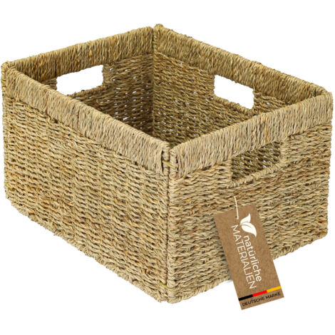 HMF Aufbewahrungskorb, Korb geflochten aus Seegras passend für Billy, 35 x 25 x 20 cm