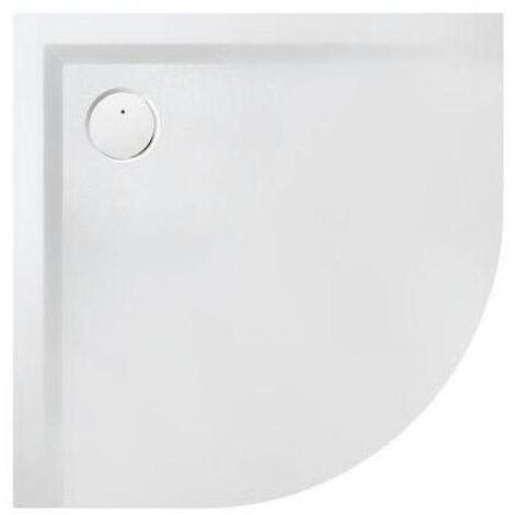 HO DW Muna 1/4-Kreis 900x900x30 mit Antirutsch, Material Solique, Weiß