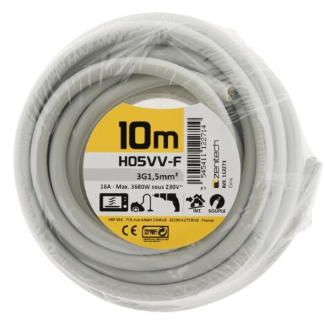HO5VVF  3 G 1,5 mm²  GRIS 10 M
