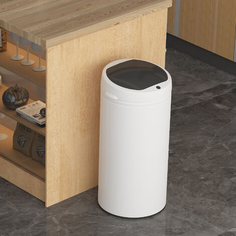 Hobag – Poubelle à pédale 42L en acier inoxydable – Système Touch silencieux – Résistante à la corrosion et aux températures – Pour cuisine moderne