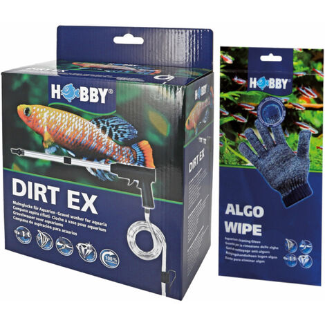 Hobby Dirt Ex Mulmglocke mit Selbst-Ansaugung + Algo Wipe Aquariumhandschuh