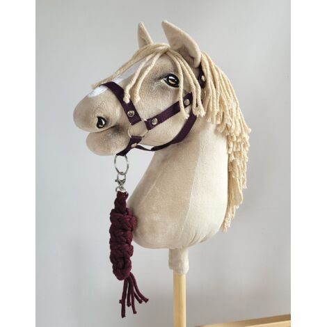 Hobby Horse Set: A3 Halfter + Seilleine - Pflaume