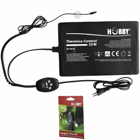 Hobby Thermica Control 23 W inkl. Hygro-Therm - Heizmatte + Hygrometer / Thermometer