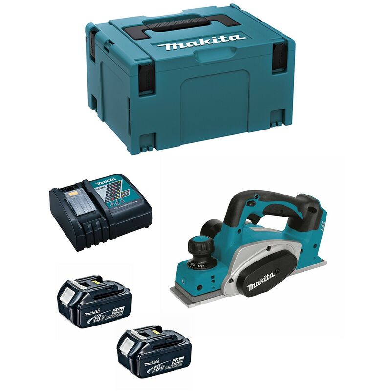 Image of Makita - Hobel DKP180RTJ (2 x 5,0 Ah + DC18RC + makpac 3)