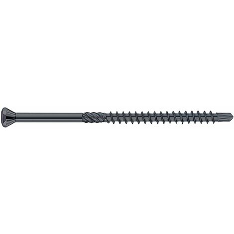 Hobotec Holzbohrschraube 3.2x 50 Torx 10 Edelstahl schwarz gehärtet mit Zierkopf