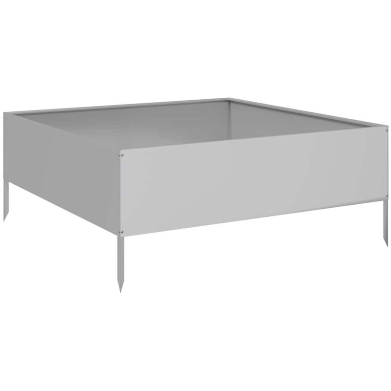Hochbeet 100x100x25 Cm Verzinkter Stahl Vidaxl