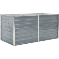 Hochbeet 160 x 80 x 77 cm Verzinkter Stahl Grau