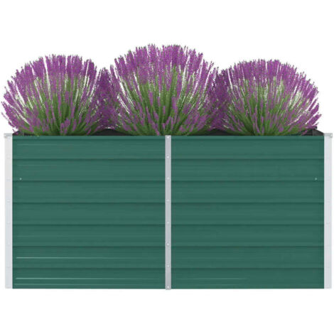 Hochbeet 160 x 80 x 77 cm Verzinkter Stahl Grün CFW894389